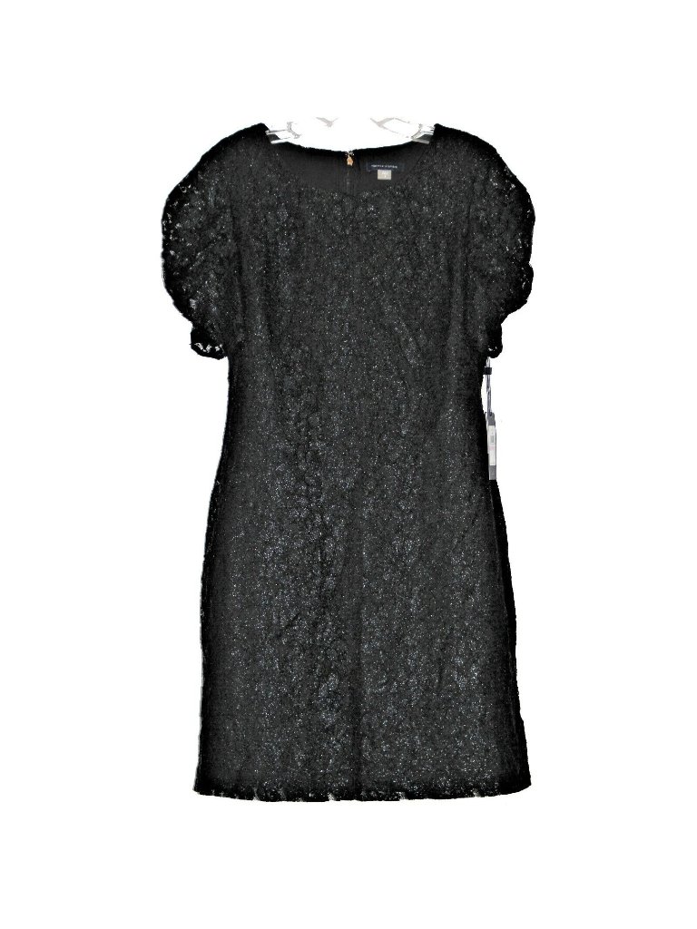 Tommy Hilfiger Dress Black Lace Shiny Party Cocktail Size 6 $139 Retail